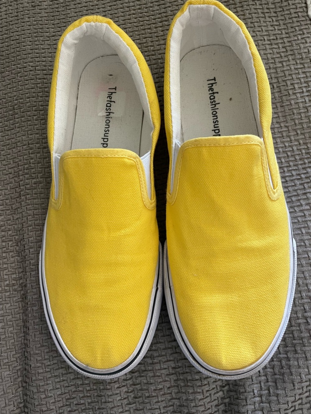 Source Unknown Yellow Slip-On Canvas Flats